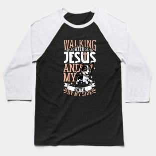 Jesus and dog - Rat Terrier Baseball T-Shirt